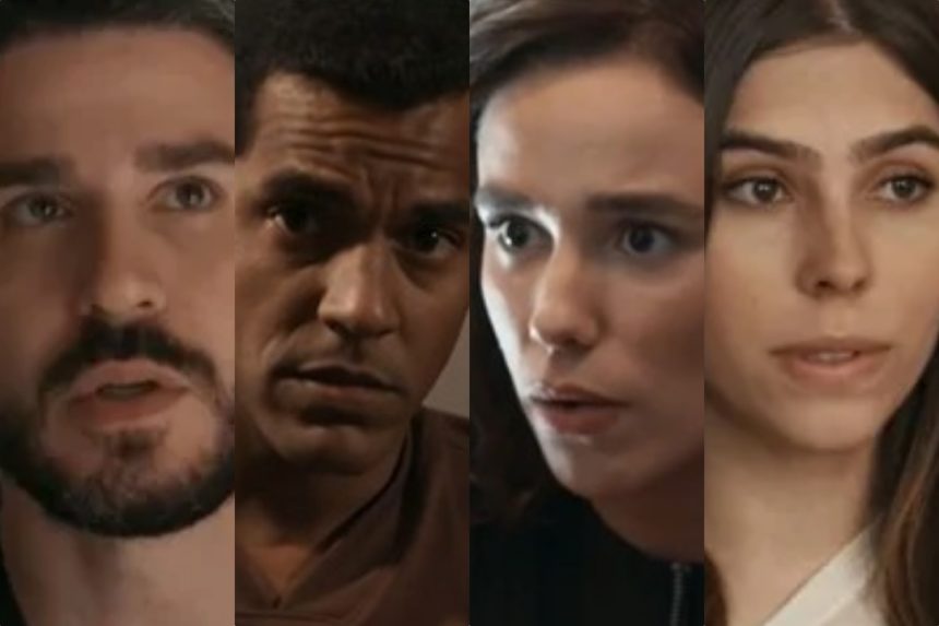 Eriberto, Bento, Kika e Buba em remake de Renascer. (A imagem/ Reprodução).